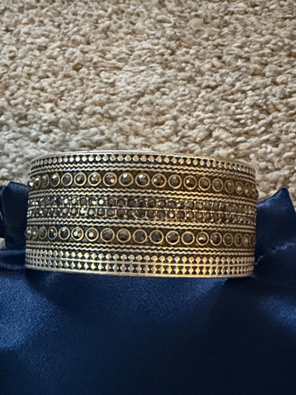 Lucky Brand Gold-Tone Filigree Wide Cuff Bracelet